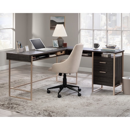 Sauder 60.08 in D X 30.08 in H, 60.08 in W X Engineered wood, Metal 433372
